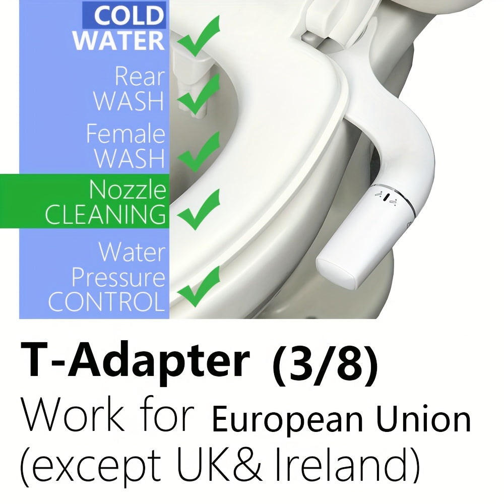 Bidet Mécanique à Commande Gauche – Jet Hygiénique à Eau Froide (Adaptateur 3/8” Inclus)
