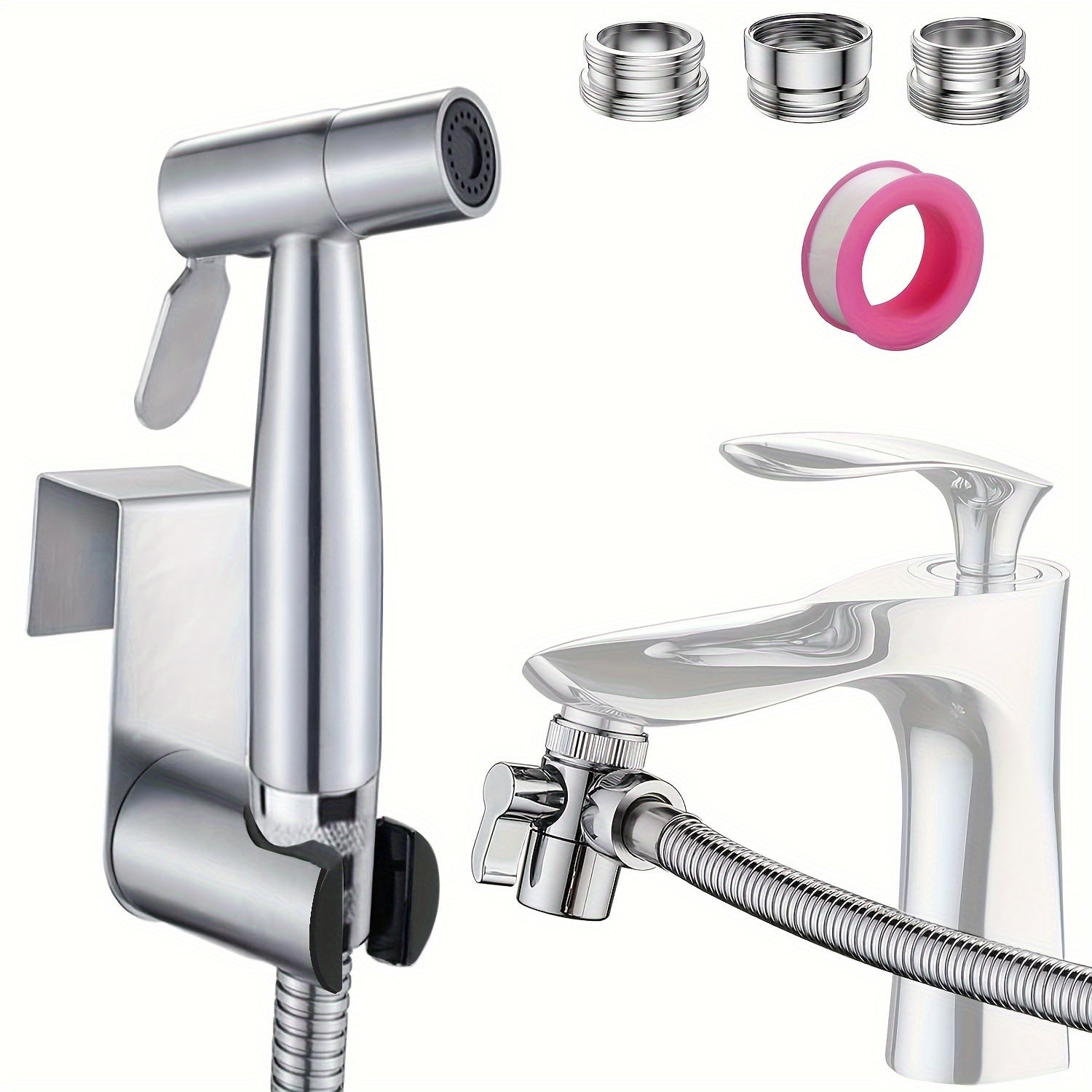 Pulvérisateur de Bidet en Acier Inoxydable – Kit Complet avec Robinet & Tuyau 1,5 m
