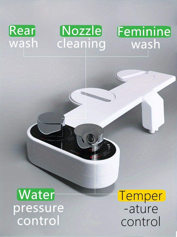 Bidet à Eau Chaude & Froide – Contrôle de Température et Double Jet Lavant (Adaptateur Européen 3/8”)