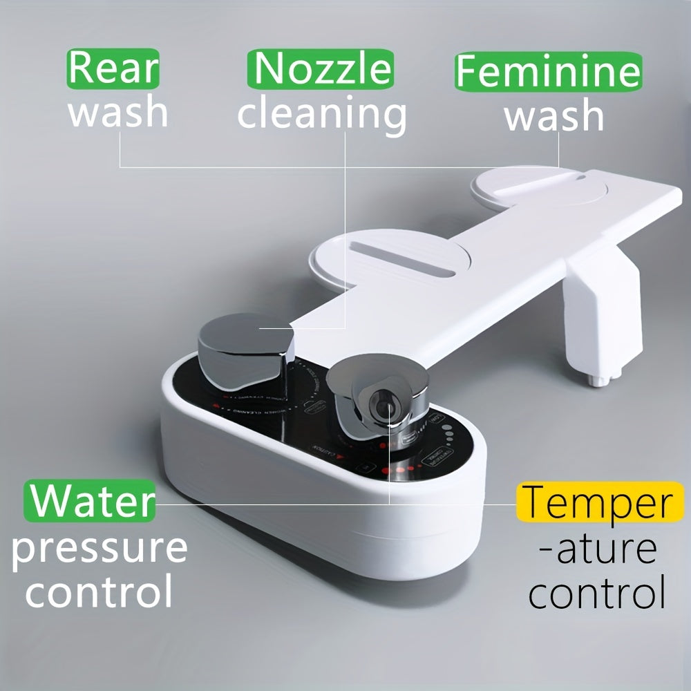 Bidet à Eau Chaude & Froide – Contrôle de Température et Double Jet Lavant (Adaptateur Européen 3/8”)