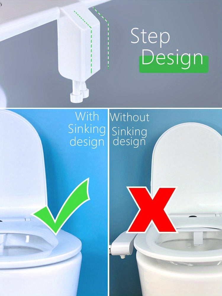 Bidet à Eau Chaude & Froide – Contrôle de Température et Double Jet Lavant (Adaptateur Européen 3/8”)
