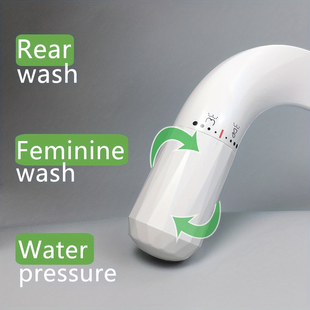 Bidet Mécanique à Eau Froide – Double Jet Hygiénique & Pression Réglable (Adaptateur 3/8” EU)