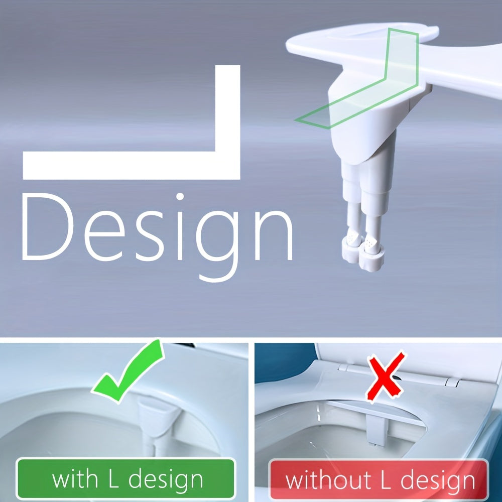Bidet Mécanique à Eau Froide – Double Jet Hygiénique & Pression Réglable (Adaptateur 3/8” EU)