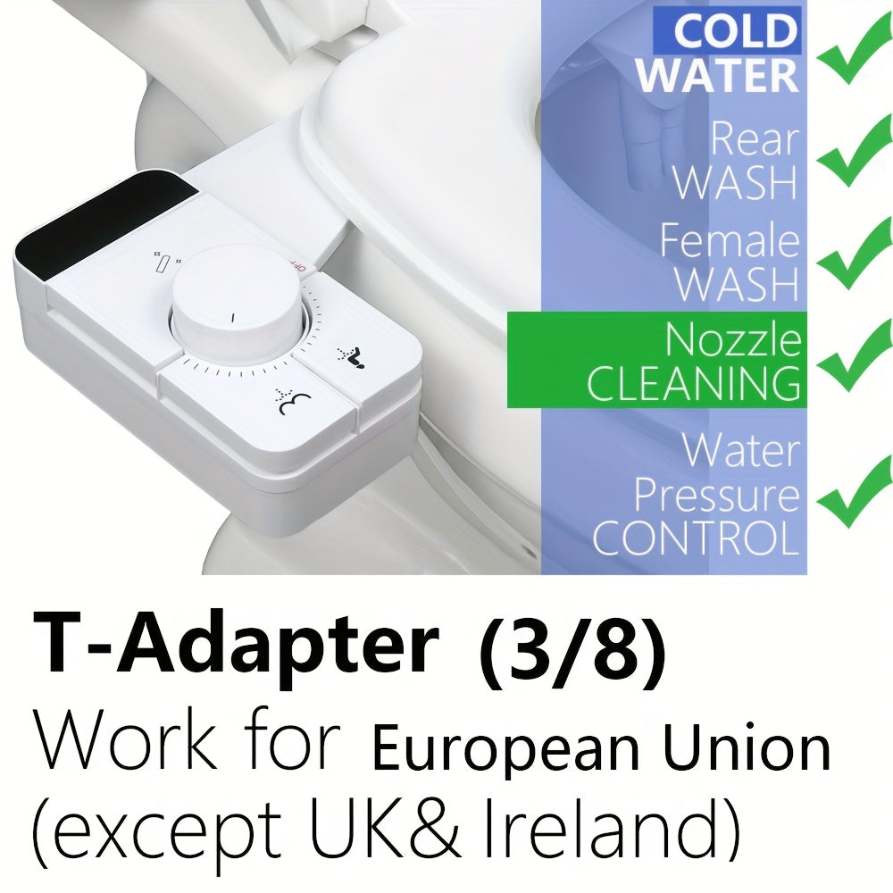 Bidet Mécanique à Double Jet – Lavage Arrière & Féminin | Adaptateur 3/8” EU Inclus