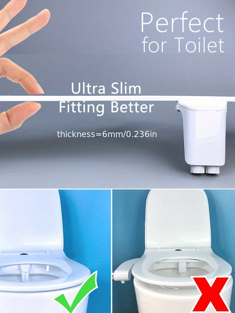 Bidet Mécanique Ultra Fin – Double Jet à Eau Froide avec Adaptateur Métallique 3/8