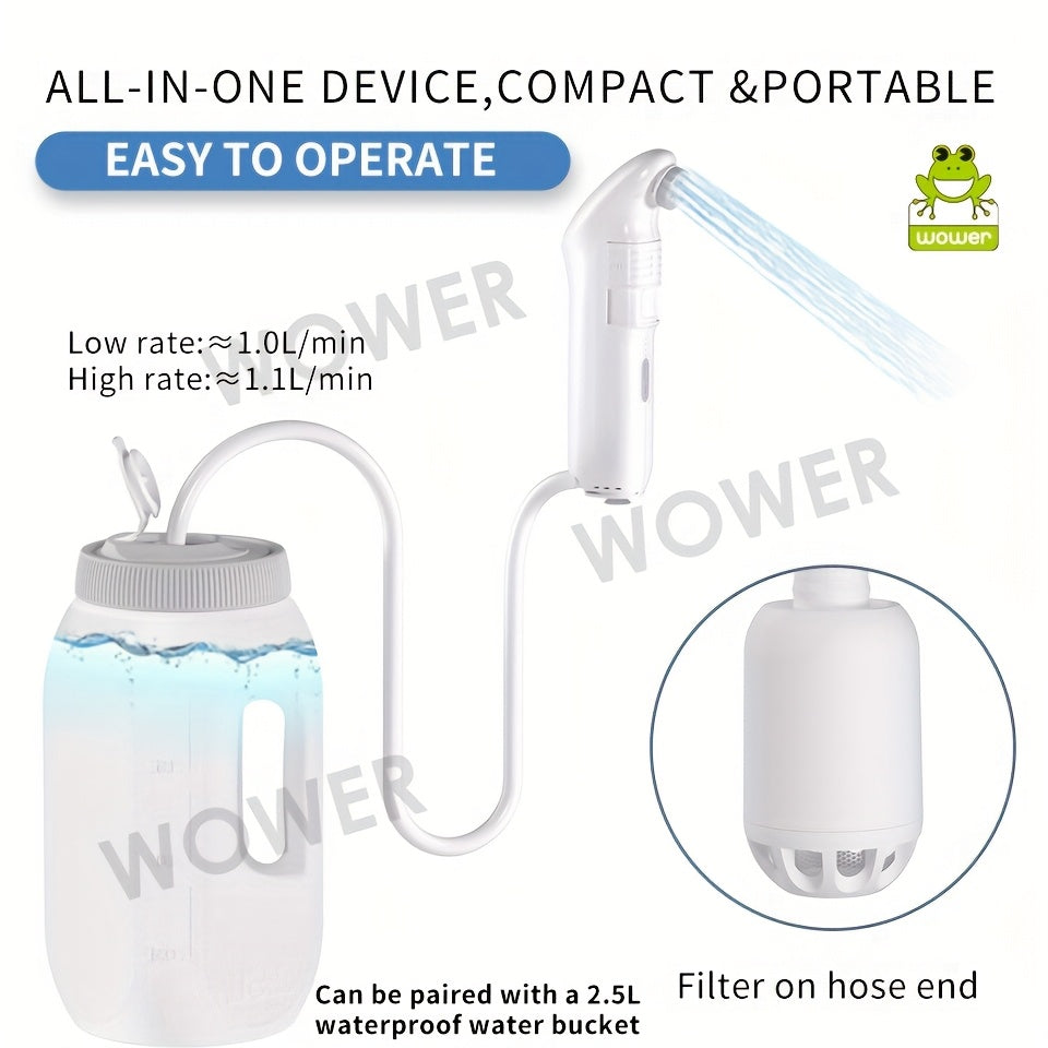 Bidet Portable Électrique – Rechargeable & Étanche IPX6 (2,5L)