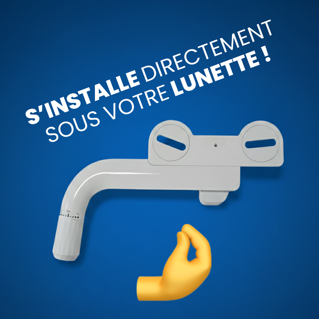 Bidet Mécanique à Eau Froide – Double Jet Hygiénique & Pression Réglable (Adaptateur 3/8” EU)