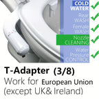 Bidet Mécanique à Eau Froide – Double Jet Hygiénique & Pression Réglable (Adaptateur 3/8” EU)